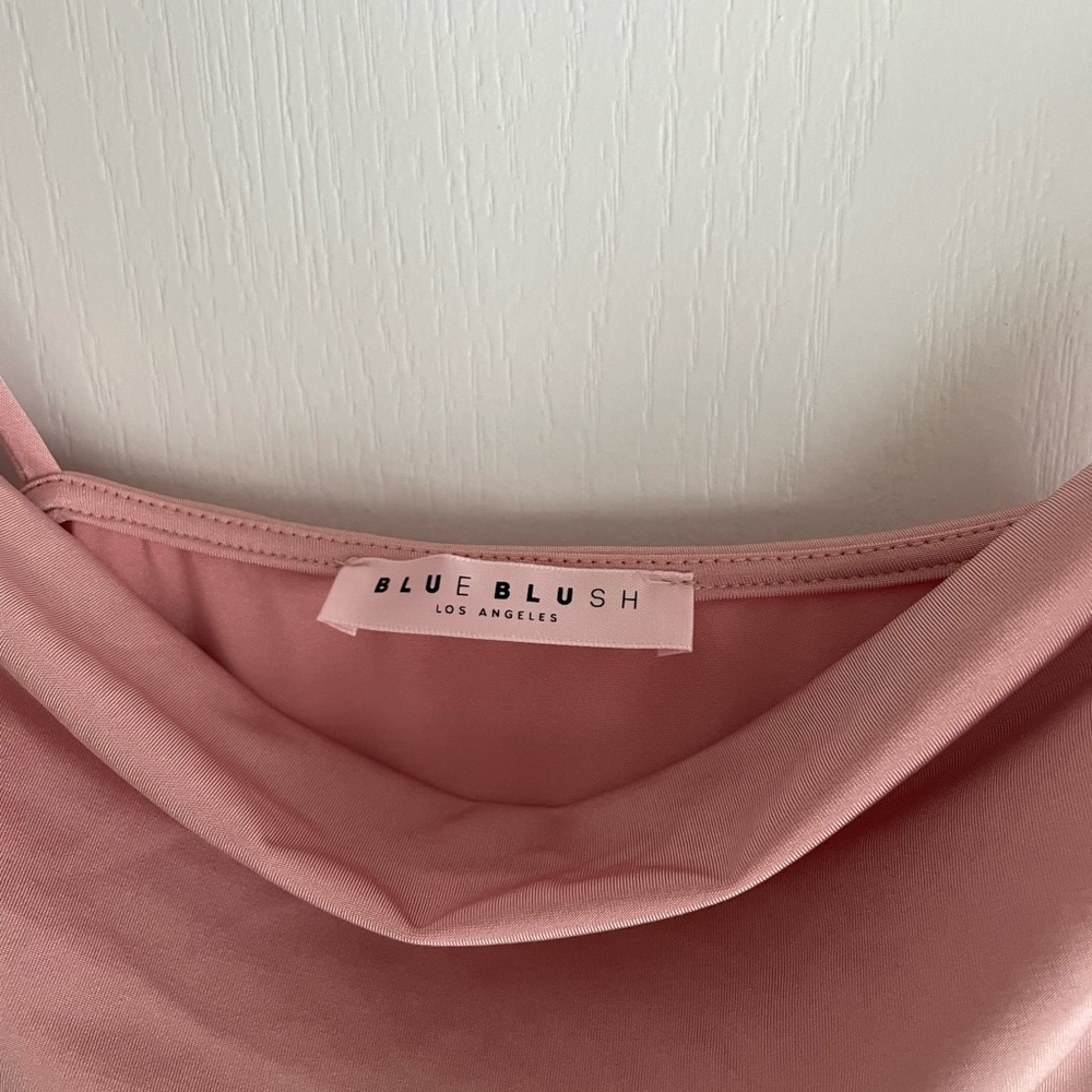 Pink Ruched Midi Dress - Picture 4 of 5